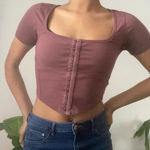 Fitted Crop Top with Hooks